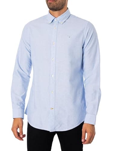 Image of Barbour Mens Oxtown L/S Tailored Shirt Sky M