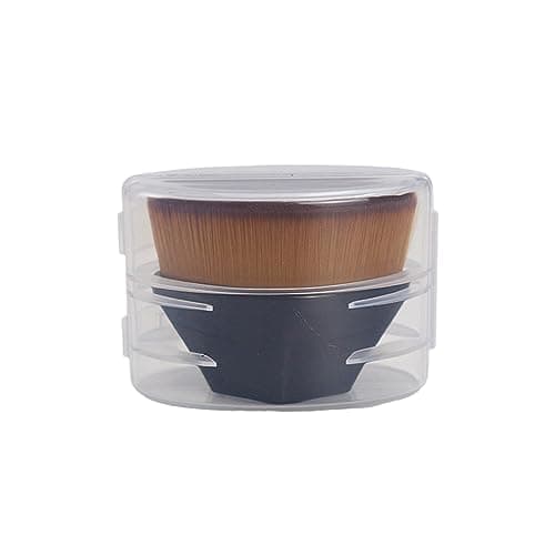 Image of Ksvsonrvi Foundation Brush, Flat Top Kabuki Soft Premium Makeup Brush Tool Perfect for Liquid, Cream, and Powder Cosmetics with Protective Case, Black