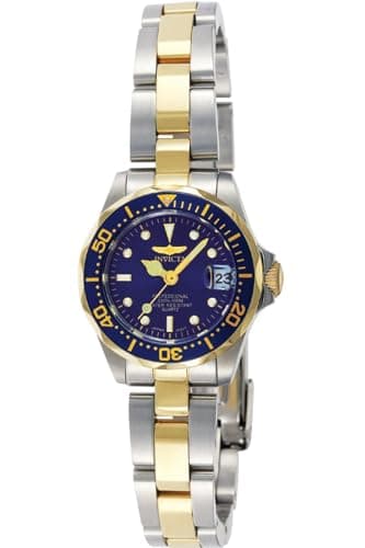 Image of Invicta Pro Diver 8942 Women's Watch - Waterproof - Analogue - Quartz Movement - stainless steel with blue dial - 24mm
