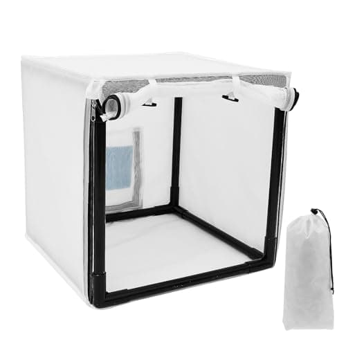 Image of Spray Paint Shelter, 15/29.5 Inch Detachable Model Painting Spray Booth, Portable Airbrush Paint Tent with Built-In Floor and Mesh Screen Painting Station for Large DIY Hobby Tool(S)