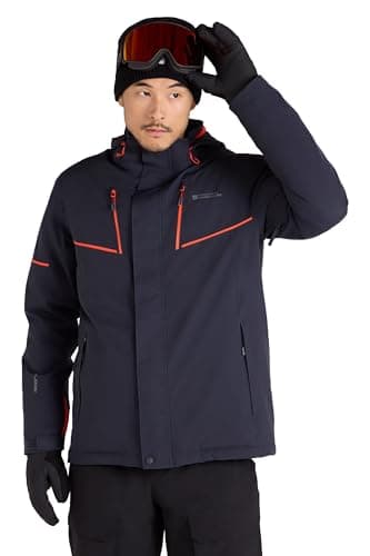 Image of Mountain Warehouse Galactic Extreme Mens Ski Jacket -Warm Waterproof Winter Coat, Breathable -For Snowboarding, Skiing Grey XL