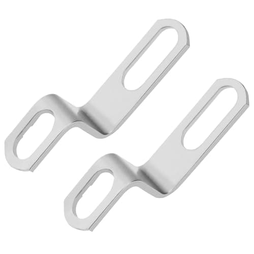 Image of 2PCS Motorcycle Exhaust Pipe Connectors Stainless Steel Bracket Z-Shaped Connector Muffler Installation Clamp, Silver