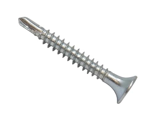 Image of Forgefix Drywall Screw Phillips Bugle Head FT ZP 3.5 x 38mm Box 1000, zinc plated finish for increased durability. The screws come complete with a Phillips No.2 insert bit.