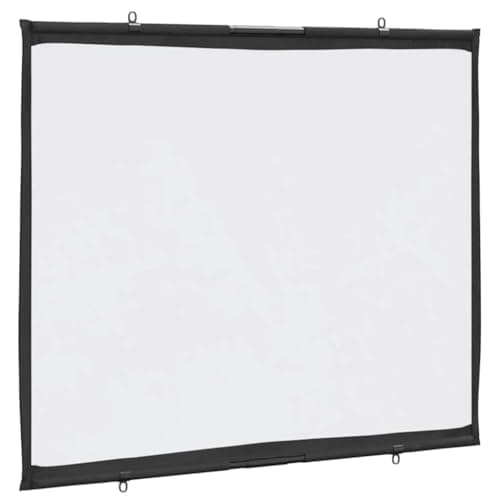 Image of vidaXL Projection Screen 50 Inch Manual Matte White - Wall Hanging Projector Screen for Home Theater, Office, and Classroom Presentations