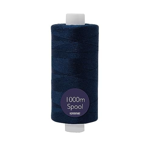 Image of Korbond Sewing Thread - 1000m Polyester Coated Navy Thread – Sewing, Stitching and Quilting