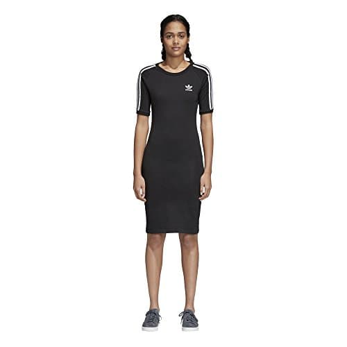 Image of adidas Women's 3 Stripes Dress, Black, Small
