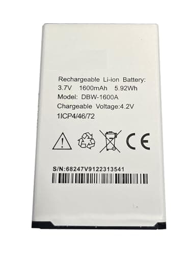 Image of Mr. Gadget's Solutions Replacement Battery Compatible With Doro 7010, 7011, 7781, Secure 780X – High-Capacity DBW-1600A Compatible Battery for Doro Devices.