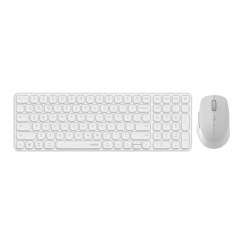 Image of RAPOO 9360M Wireless Keyboard and Mouse Combo, Blade-Series E9310M 99-Key Ultra-Thin Keyboard and M300G Silent Mouse, Support 4 Devices, Quiet, Battery Powered, for Windows/Mac/Linux/Chrome, US Layout