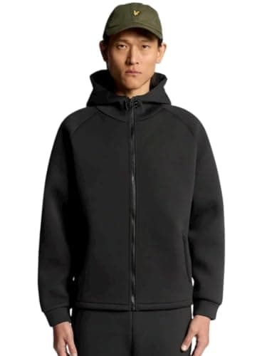 Image of Lyle & Scott ML2516V-Z865 Black Neoprene Jacket Sweatshirt, Black, M
