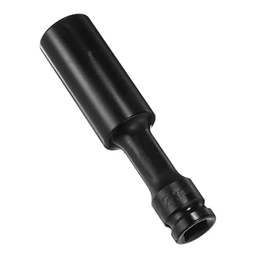 Image of Juttzzei Deep Thin Wall Impact Socket, Extra Long 1/2 Inch Drive by 22mm Deep Impact Socket, CR-V Steel 22mm Socket 1/2 Drive with 128mm Length 6-Point Metric Sizes for Car Tractors Engines Repair