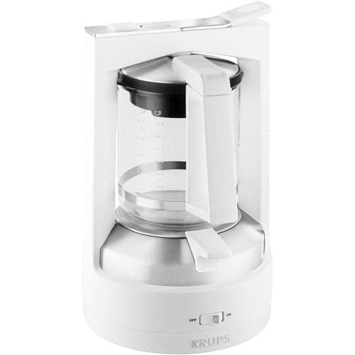 Image of Krups KM4682 coffee maker - coffee makers (freestanding, Drip coffee maker, Mocha, White, Stainless steel, Jug)