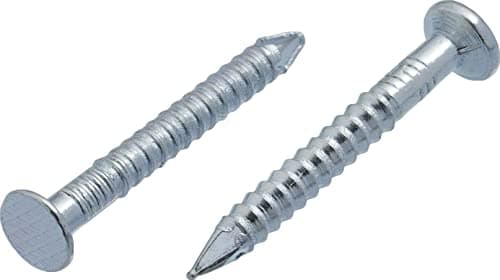 Image of 4mm x 50mm Brigt Zinc Steel Anchor Nails Ring Shank Nail Carpenters Annular Ring Nails (Pack of 100) N17AB