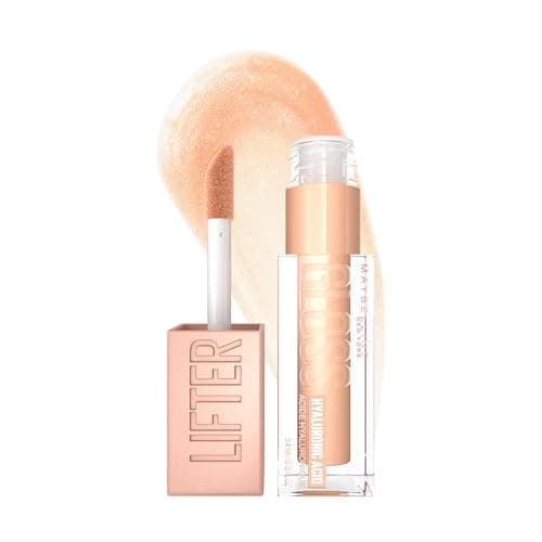 Image of Maybelline Lifter Gloss Bronzed Lip Gloss, Lasting Hydration Formula With Hyaluronic Acid, Non Sticky, 020 Sun