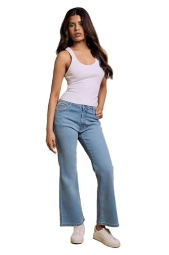 Image of Dorothy Perkins Petite Comfort Stretch Bootcut Jeans, 10, Light Wash