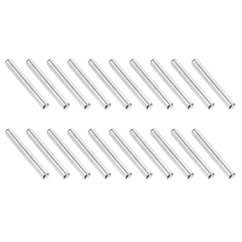Image of PATIKIL 20 Pcs Marine Grade 316 Stainless Steel Dowel Pins, 3mm x 25mm Round Metal Rods Linear Rail Rod Shaft Solid Bar Stock for Pegs Support Shelves DIY Craft Gear