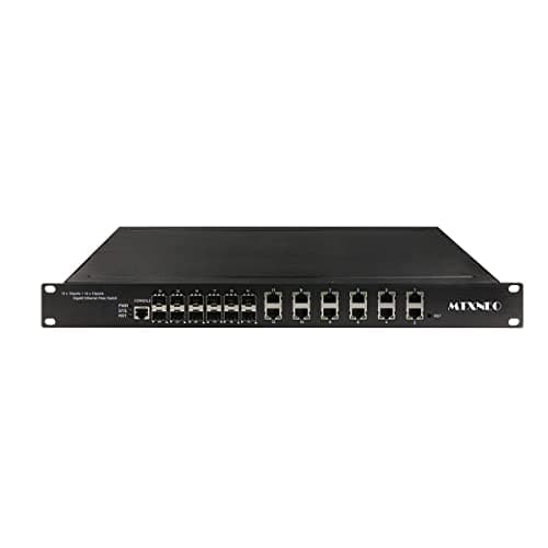 Image of 12 Port Managed Ethernet Industrial Swich with 12 SFP Fiber Port Switch 19-inch Rack-Mount