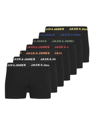 Image of JACK & JONES Kids 7 Pack Basic Trunks Juniors Black 10 Years