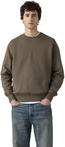 Image of Levi's Men's Sweatshirt with Crew Neck, Relaxed Fit, Brown (Garment Dye H225 Mai), M