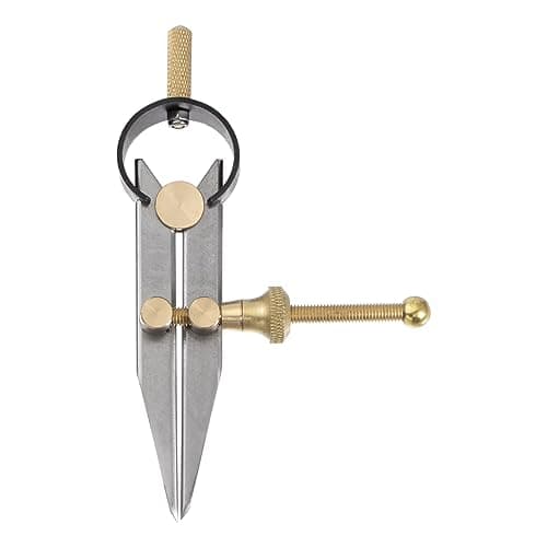Image of sourcing map Spring Joint Caliper 3 inch / 75mm Steel Spring Divider Caliper with Brass Fulcrum for Metalworking Geometry Drawing Woodworking, Flat Leg