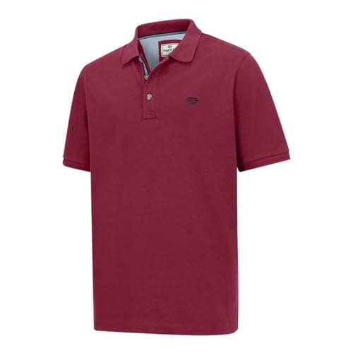 Image of Hoggs of Fife Newton Pique Polo Shirt - Burgundy 100% cotton, knit for breathability