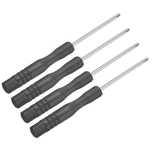 Image of sourcing map 4pcs Mini Phillips Screwdriver 2.0mm 82mm Length Micro Precision Cross Head Screw Driver with Non-Slip Black Handle for Watch Eyeglasses Electronics Small Appliances Repair