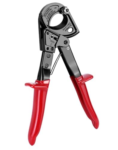 Image of QWORK® Cable Cutter HS325A Heavy Duty Ratchet Cable Cutter for Aluminum Copper Cable up to 240mm²