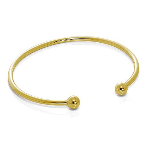 Image of jewellerybox Gold Plated Sterling Silver Solid Torque Mens Bangle