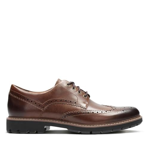 Image of Clarks Men's Batcombe Wing Brogues, Brown, 8.5 UK