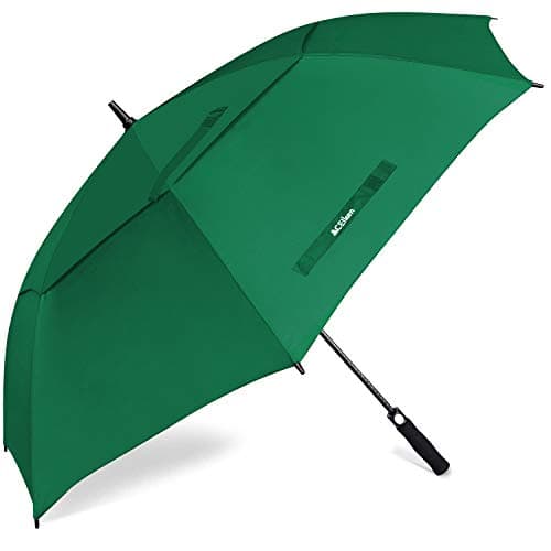 Image of ACEIken Golf Umbrella Windproof Large 62/68 Inch, Double Canopy Vented, Automatic Open, Extra Large Oversized,Sun Protection Ultra Rain & Wind Resistant Stick Umbrellas (Dark Green, 62 inch)