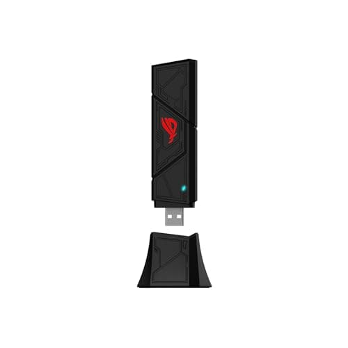 Image of ASUS ROG USB-BE92 Tri-Band BE6500 WiFi 7 USB Adapter, 6GHz Band, Support 4096-QAM, Multi-Link Operation (MLO), Compatible with Type A and C, WPA3 Network Security