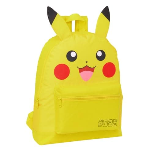 Image of Pokemon Backpack Pikachu Yellow 025 School Backpack for Kids Teens Travel Luggage Holiday for Boys Girls Pokeball, lemon tree, One Size, Travel Backpacks