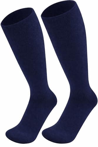 Image of COSHAL® Men’s Football socks, Rugby, Hockey Sports Knee High Socks, Men Knee High Football Socks Outdoor Game Soccer Socks, Men Rugby Hockey Football Running Sock (Size 6-11), Navy