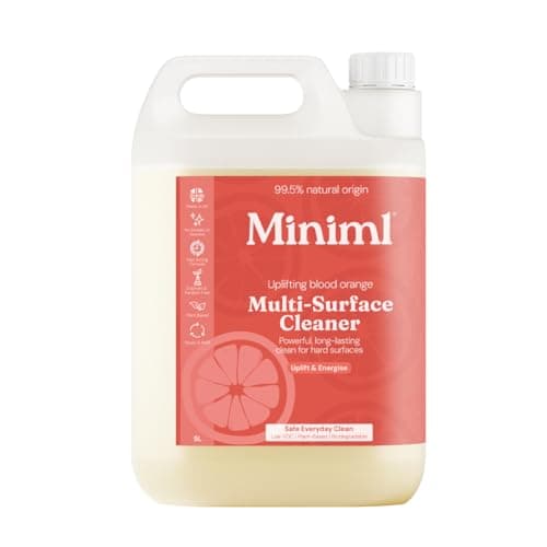 Image of Miniml Eco Multi Surface Cleaner General Purpose Spray 5L Refill – Blood Orange Scented for Cleaning All Surfaces Floors Walls Glass Kitchen Bathroom - Natural Plant Based Vegan Formula & Cruelty Free