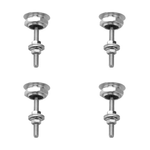 Image of Ausi 4 PCS Quick Release Hood Pins, Push Button Hood Lock, Universal Car Pin, Bonnet Lock, Bumper Clip, Aluminium Alloy (Silver)