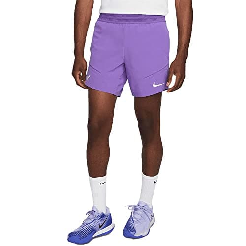 Image of NIKE Court Dri Fit Advantage Rafa 7´´ Shorts for Men, Action Grape / Yellow Strike / White, M