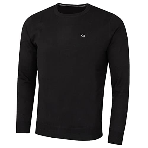 Image of Calvin Klein Mens Crew Neck Sweater - Black - L
