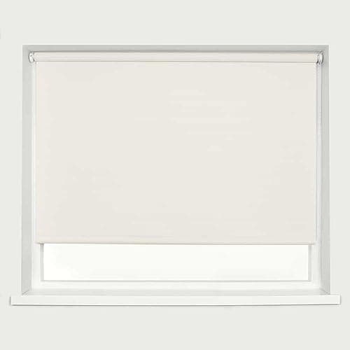 Image of Natural Blackout Roller Blind Metal Fittings Trimmable UV Protection Thermal Properties Premium Fabric Home Office Bedroom Kids Room Child Safe Easy Fit 90cm Width x 160cm Drop