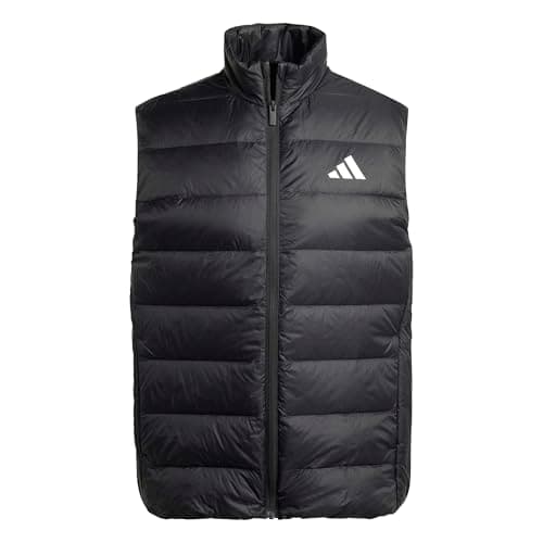 Image of adidas Men's Essentials CLIMAWARM 3 Stripes Light Down Vests, black, S