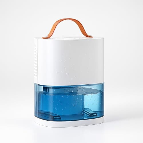 Image of Prem-i-air Compact Dehumidifier, 240ml/day, 0.9L Tank, 45dB Ultra Quiet, 25W Energy Saving, Auto-Off, White ABS, Portable with Handle