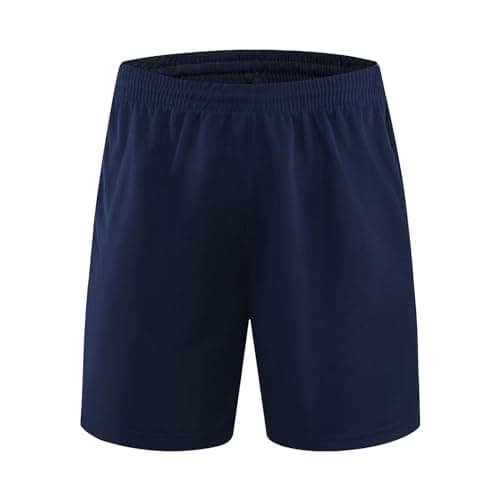 Image of Kids Activewear Shorts School PE Short Boys Girls Gym Football Sports Running Training Shorts Quick Drying(Navy, 10-11 Years)