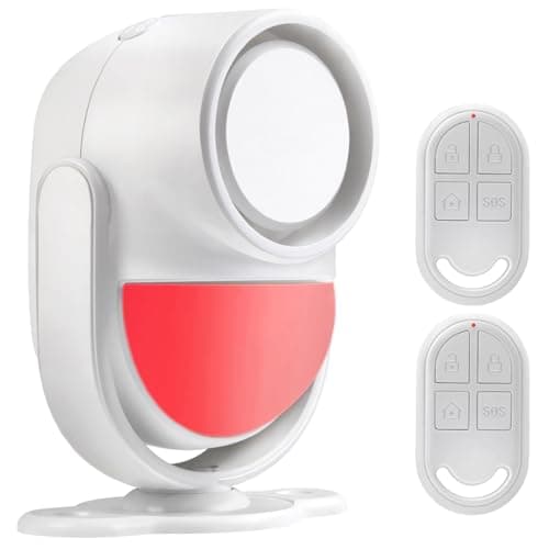 Image of Motion Sensor Shed Alarm with Remote, Battery Powered Shed Alarm for Home Ranch Van Garage Shop, Infrared Detection Technology with 2 only 328ft Remote Control SOS Button 125db Extra Loud