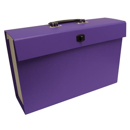 Image of Cathedral Products 21 Pocket Cardboard Expanding File Case - Purple