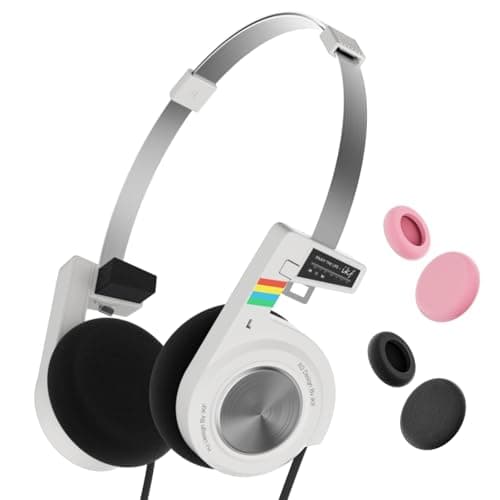 Image of iKF R3 Retro Headphone Wireless On Ear, Deep Bass, Lightweight and Foldable, Up to 60H Playtime, Bluetooth Headset with Built in Mic, Multipoint Connection for Laptop/PC/Phone
