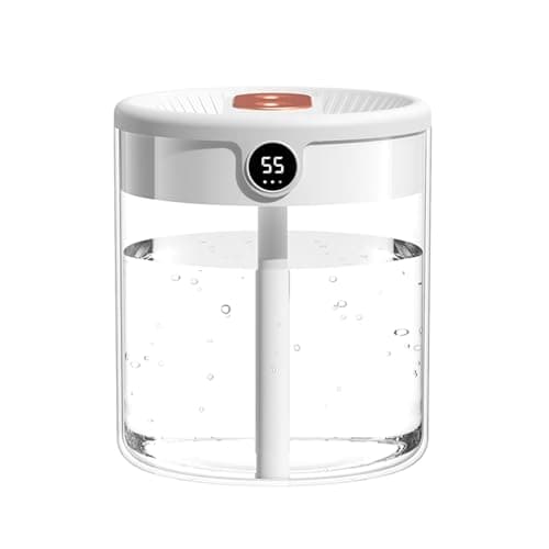 Image of Humidifier for Bedroom, 2L Cool Mist Humidifier for Home Baby, Humidity Sensor, 20H Last, Easy to Fill & Clean, Quiet Air Humidifiers for Large Room Office Nursery Plants (White)