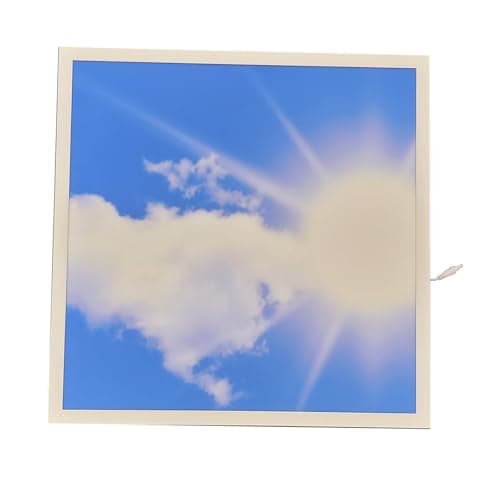 Image of ILLUMINATIO 48W Sky LED Panel Light 600 x 600, Square 6500K Cool White Cloud LED Ceiling Tiles