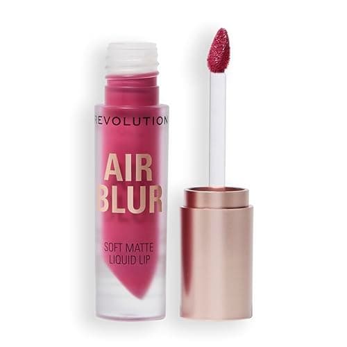 Image of Revolution, Air Blur Matte Liquid Lipstick, Long-Lasting Lip Colour, Face Makeup, Vegan & Cruelty-Free, Sultry Deep Mauve, 3.5ml