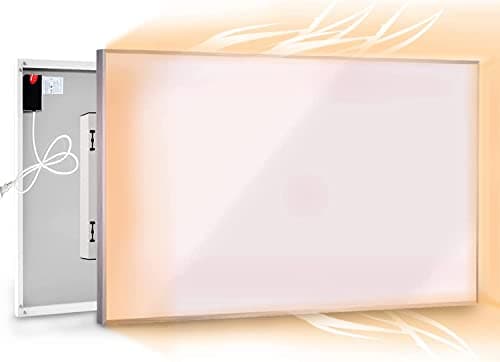 Image of Coldfighting 300W Far Infrared Panel Heater Electric Heater Panel Wall Mounted/Ceiling Mounted, Suitable for Use Under Desk, Indoor, Living Room, Bedroom CO2-Free Energy Efficient Electric Heater