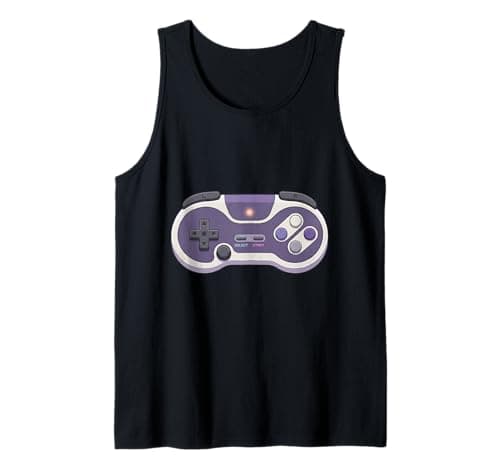 Image of Retro Mode On Vintage Gamer Design 16 Bit Style Controller Tank Top