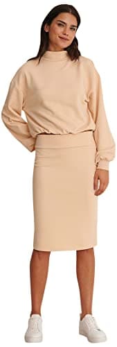 Image of NA-KD Balloon Sleeve Sweater, Warm Beige, X-Large
