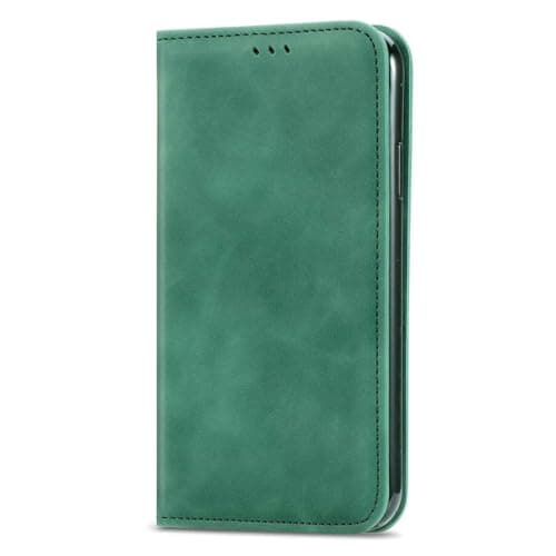 Image of Bnvdfre for Motorola Moto E13 Case Flip Phone Cover PU Leather Shockproof Card Holder Magnetic Stand Protective Wallet Case for Motorola Moto E13, Green